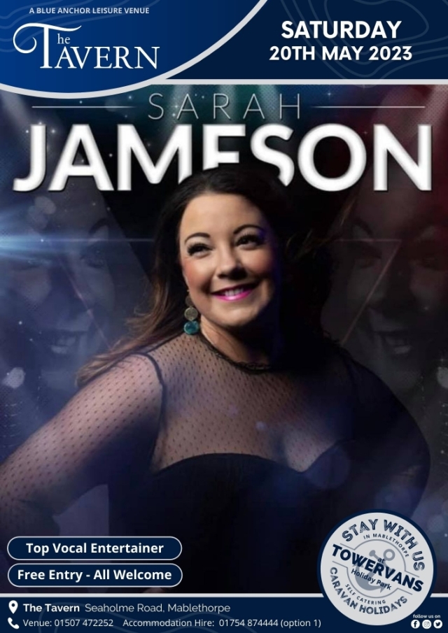 Sarah Jameson | Live Entertainment, Skegness | Blue Anchor