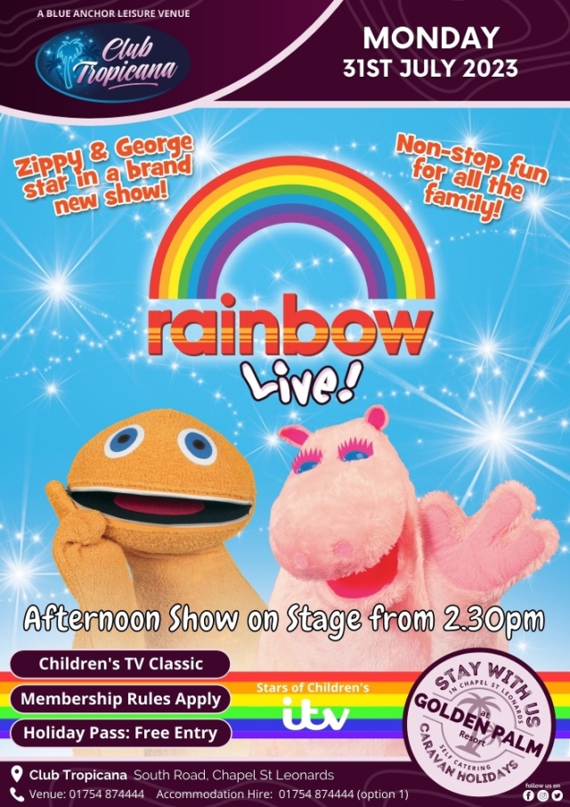 Rainbow Live | Live Entertainment, Skegness | Blue Anchor