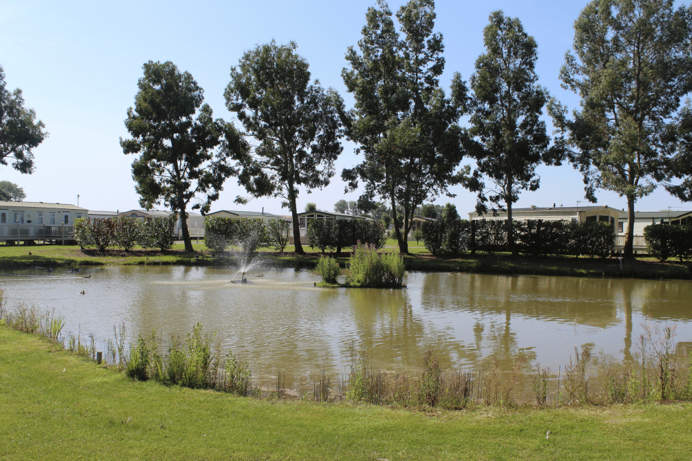 Fishing lake at Pine Trees Leisure Park in Skegness