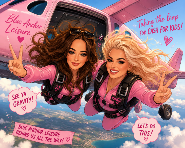 Taking the Leap for Charity: JJ and Kinga’s Skydive for Cash for Kids