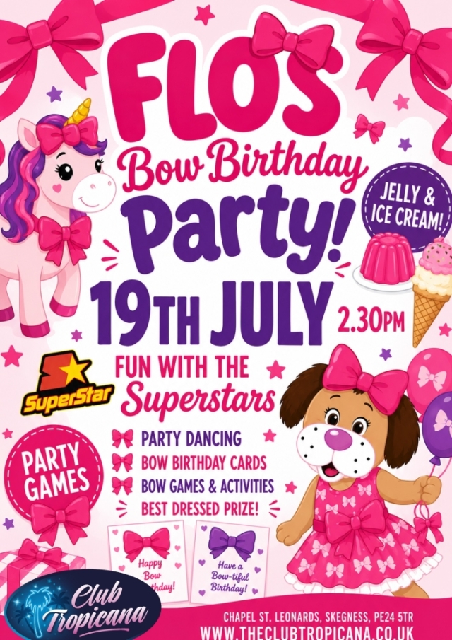 Flo's Bow Birthday Party – Sunday 19th July