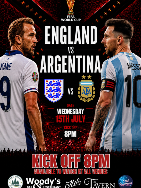 England vs Argentina Live at Blue Anchor Leisure Venues