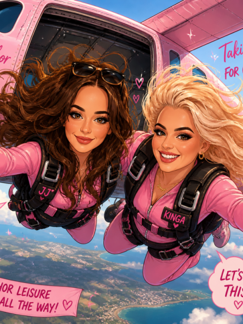 Taking the Leap for Charity: JJ and Kinga’s Skydive for Cash for Kids