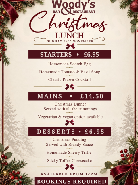 Woody’s Bar & Restaurant Christmas Lunch