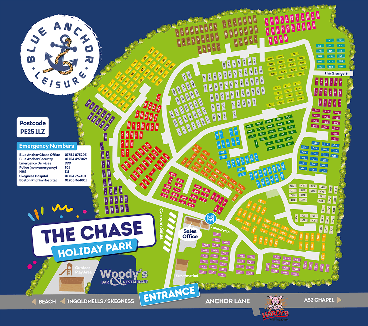 The Chase Holiday Park Map